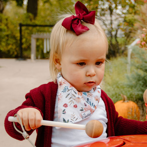 small child enjoying the gardens