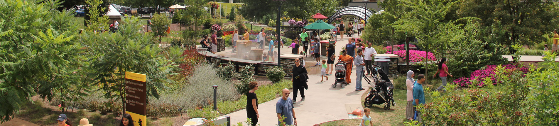 view of the gardens and its guests 